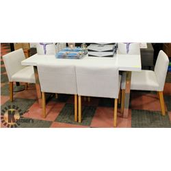 SHOWHOME TABLE & 4 CHAIR DINING SET,  60 X 36 X 30
