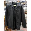 Image 1 : ROOTS MENS LEATHER 3/4 LENGTH JACKET, SIZE LARGE,