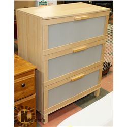 IKEA 3 DRAWER BLONDE DRESSER