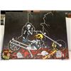 Image 1 : ORIGINAL PAINTING ON CANVAS OF BIKER SKELETON