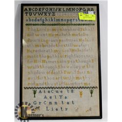 1882 NEEDLEPOINT SAMPLER