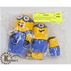 MINIONS RUSSIAN NESTING HAND MADE DOLLS.