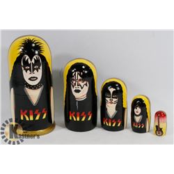 KISS ORIGINAL RUSSIAN NESTING DOLLS HANDMADE