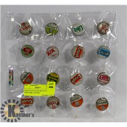 16 OLD COLLECTOR BOTTLE CAPS COKE, KIK, CANADA