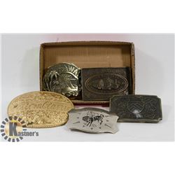 5 COLLECTOR BELT BUCKLES 200 MADE HAWAII
