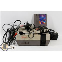 NINTENDO SYSTEM WITH GAME, CONTROLLERS ORIGINAL