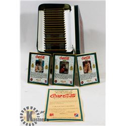 COCA COLA METAL ART COLLECTOR CARDS IN TIN