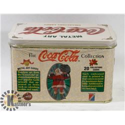 COCA COLA  ARCHIVAL METAL CARDS IN TIN