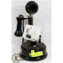 JIM BEAM COLLECTIBLE CANDLESTICK PHONE BOTTLE
