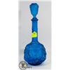Image 1 : BLUE GLASS COLLECTIBLE ALCOHOL BOTTLE