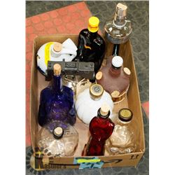 LOT OF ASSORTED COLLECTIBLE EMPTY ALCOHOL BOTTLES