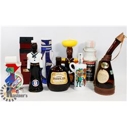 LOT OF ASSORTED COLLECTIBLE EMPTY ALCOHOL BOTTLES