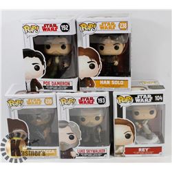 COLLECTION OF 5 STAR WARS FUNKO POPS
