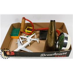 FLAT OF TRENCH ART, DIE CASTS, CLOCK & MORE