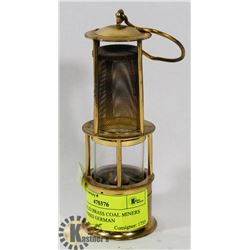 SOLID BRASS COAL MINERS LAMP WORKS GERMAN MADE