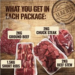 CASE WITH 2KGS OF BEEF STEW & 2KG GROUND BEEF