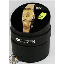CITIZEN MENS CANADA PRISON GUARD GOLD TONE