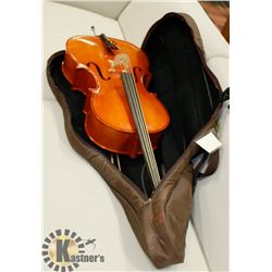 1/4 SIZE CELLO, BOW & PADDED CASE