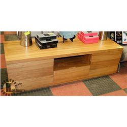 SHOWHOME WOOD TELEVISION STAND,  63 X 20 X 21