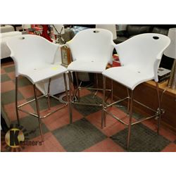 LOT OF 3 BAR STOOLS, SEAT HEIGHT 30"