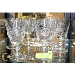 6 PINWHEEL CRYSTAL GLASSES