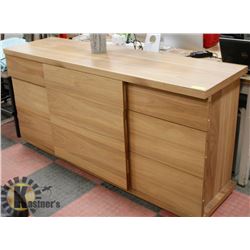 SHOWHOME 9 DRAWER DRESSER, 67 X 19 X 33