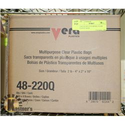 CASE OF MULTI PURPOSE CLEAR PLASTIC BAGS