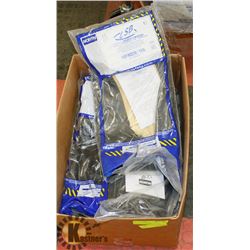 BOX OF GAUNTLET AND RUBBER SLEEVE SAFETY GLOVES