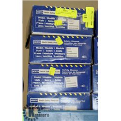 LOT OF 4 BOXES OF SAFETY GLASSES