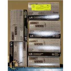 LOT OF 6 BOXES OF 50 SIZE LARGE DISPOSABLE GLOVES