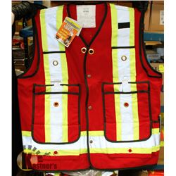 BOX OF EXTRA LARGE SURVEYOR VESTS
