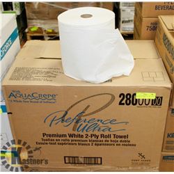 BOX OF PREFERENCE ULTRA WHITE 2 PLY ROLL TOWEL