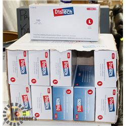 CASE WITH 10 BOXES OF DISTECH SIZE L VINYL