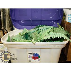 TOTE WITH ARTIFICIAL PLANTS