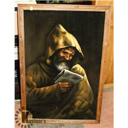 VINTAGE WOOD FRAMED PICTURE ON FELT