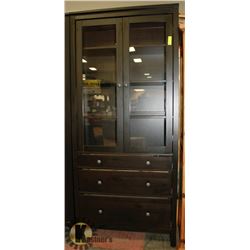 DARK WOOD MODERN CABINET ON CHOICE 35 X 14 X 79"