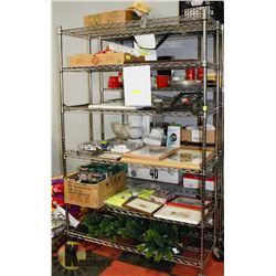 RACK OF ASSORTED ITEMS -