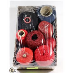 BOX OF ASSORTED STRING YARN
