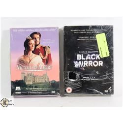 2 BOX SETS OF DVDS, BLACK MIRROR & VICTORIA &