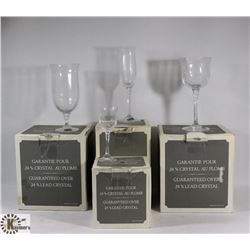 BOX OF 24% LEAD CRYSTAL GLASSES