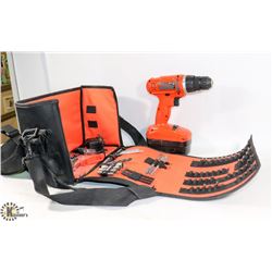 BLACK & DECKER CORDLESS DRILL IN CARRY CASE