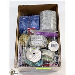 BOX OF ASSORTED RIBBON