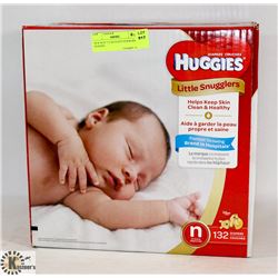 NEW BOX 132 HUGGIES NEWBORN DIAPERS