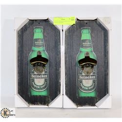 LOT OF 2 HEINEKEN BEER HANGING BOTTLE OPENERS