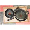 Image 1 : LOT OF 4 T-FAL FRYING PANS, 8", 10", 11" & 12"