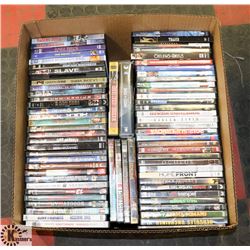 LARGE BOX W/OVER 70 DVD MOVIES -