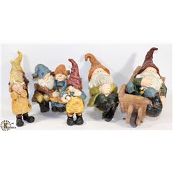 BOX OF ESTATE GARDEN GNOMES - GENERAL,