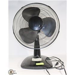BLACK 3-SPEED QUIET OSCILLATING FAN -