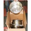 Image 1 : BOX OF ASSORTED STAINLESS MIXING BOWLS AND LARGE