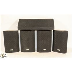 SET OF 5 ROLKOLSEN SURROUND SOUND SPEAKERS